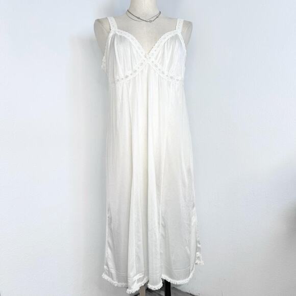 Vintage slip dress sheer white - Picture 3 of 8